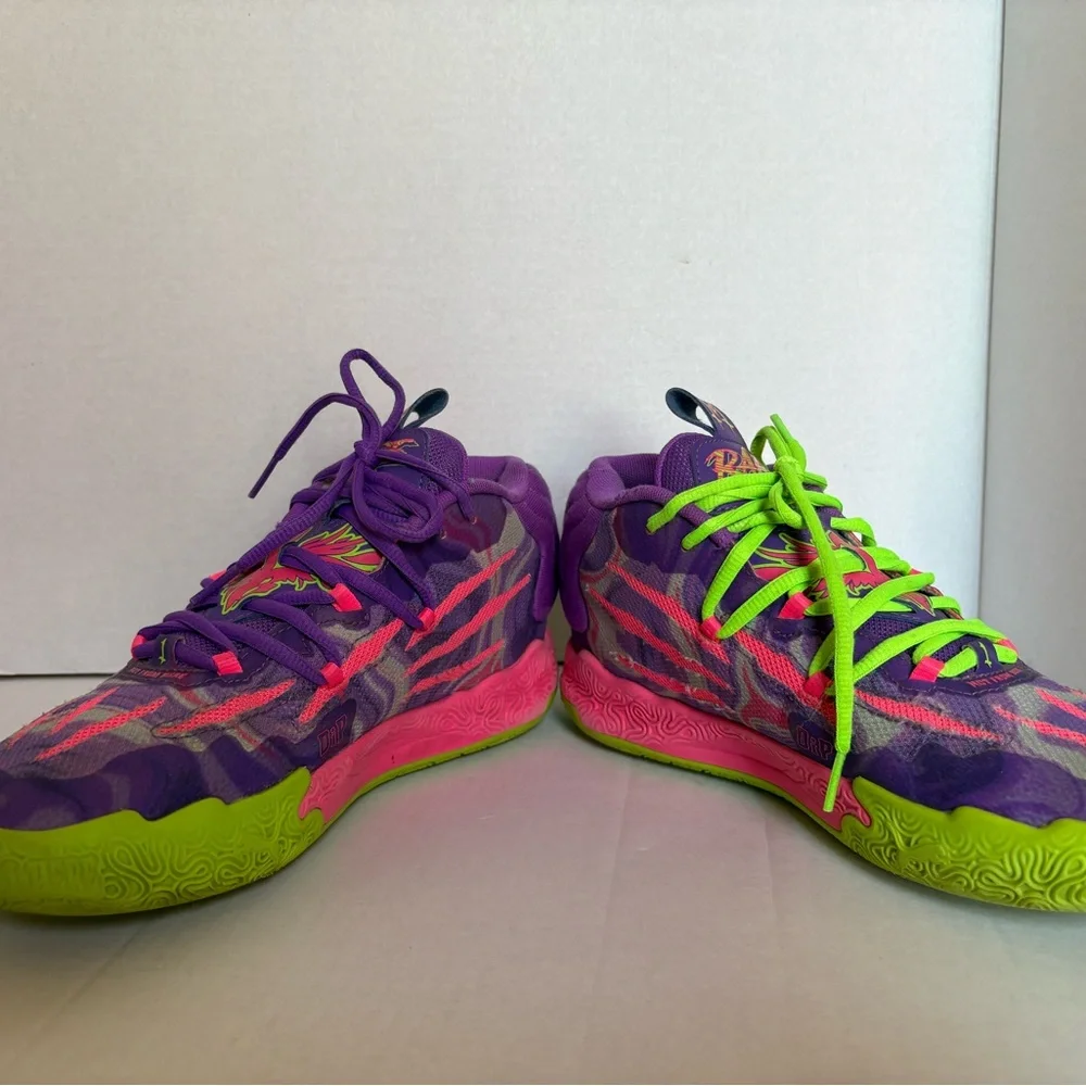 Puma MB.01 LaMelo Ball Not From Here Big Kid 6.5 Purple Pink Green - Picture 8 of 10